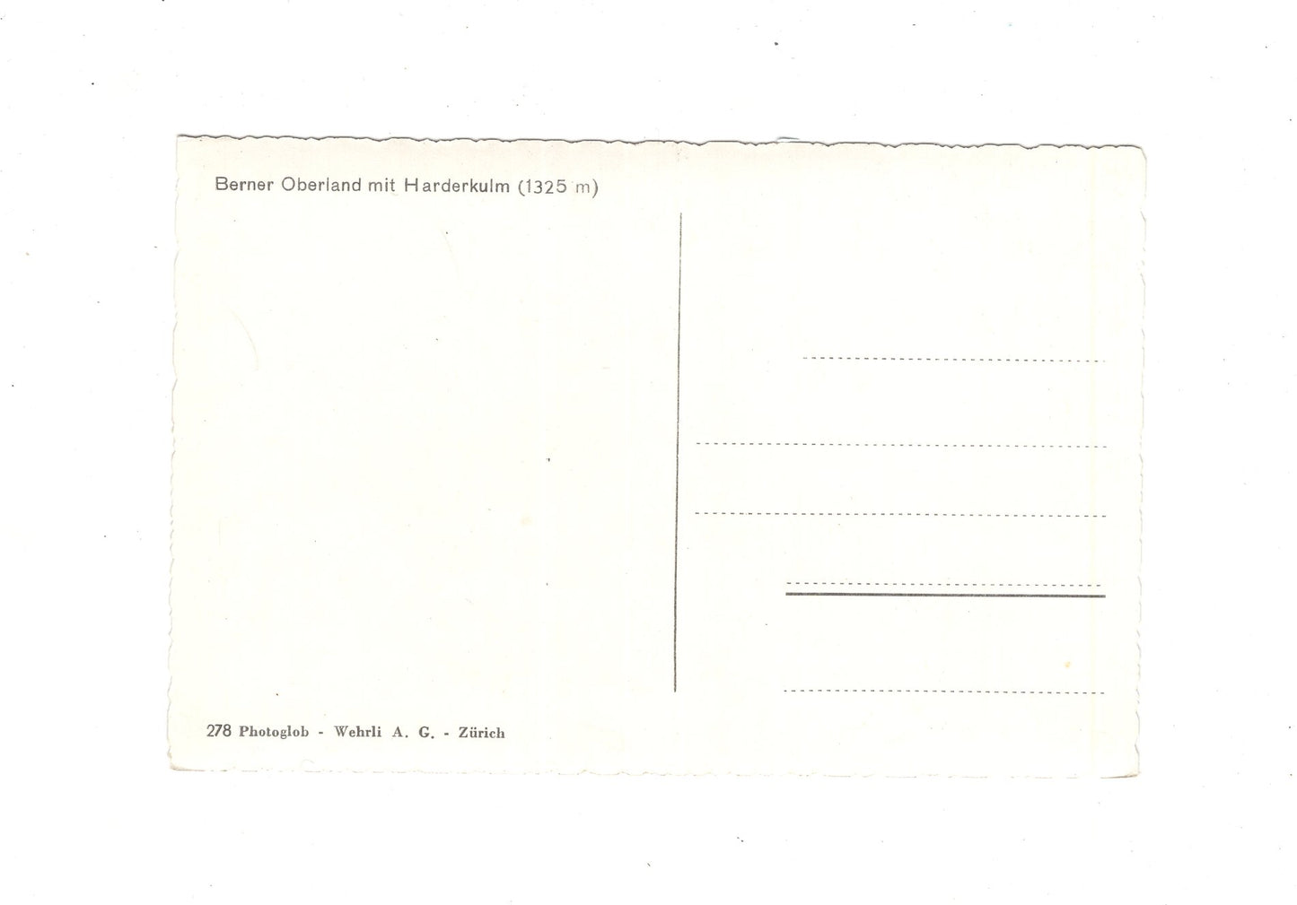 Ansichtskarte Berner Oberland mit Harderkulm / Schweiz