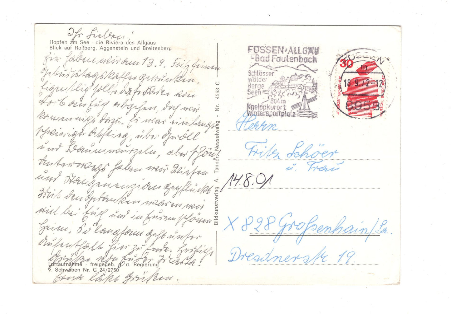 Ansichtskarte Hopfen am See / Allgäu / H1-58