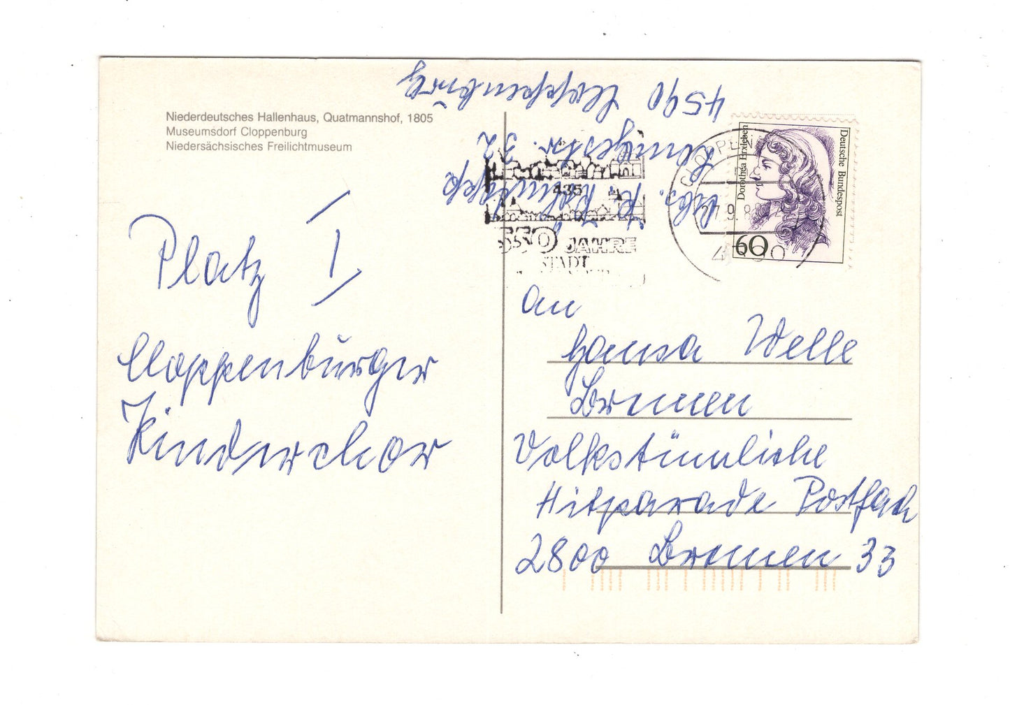 Ansichtskarte Museumsdorf Cloppenburg / Niedersächsisches Freilichtmuseum