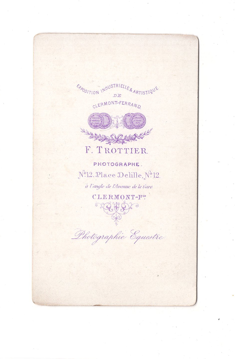 Fotografie Damenportrait - Clermont-Ferrandum 1870 / CDV C1-07