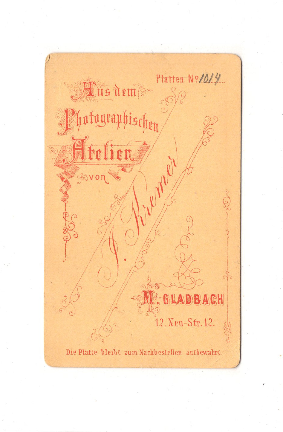 Fotografie Herrenportrait / Geistlicher - Mönchengladbach 1860er / CDV C1-25