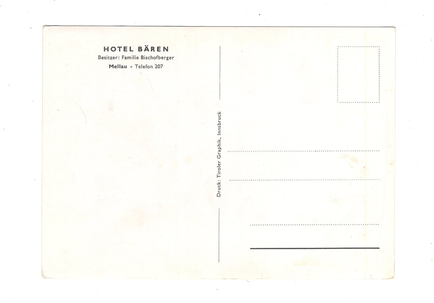 Ansichtskarte Hotel Bären / Mellau / Österreich