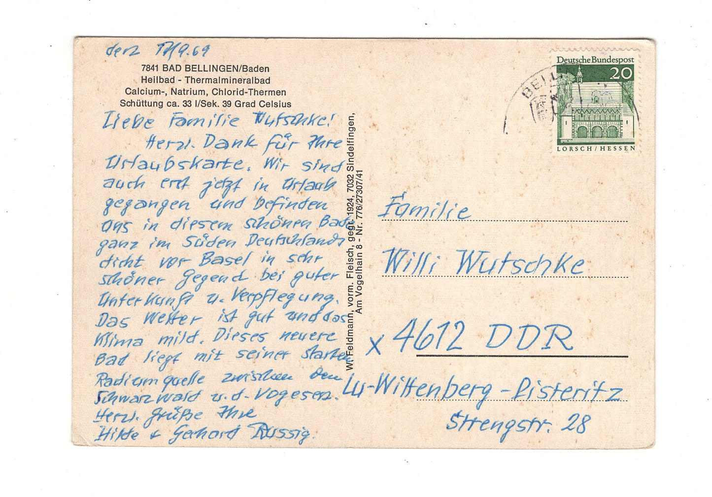 Ansichtskarte Bad Bellingen / Baden / Kurmittelhaus +++