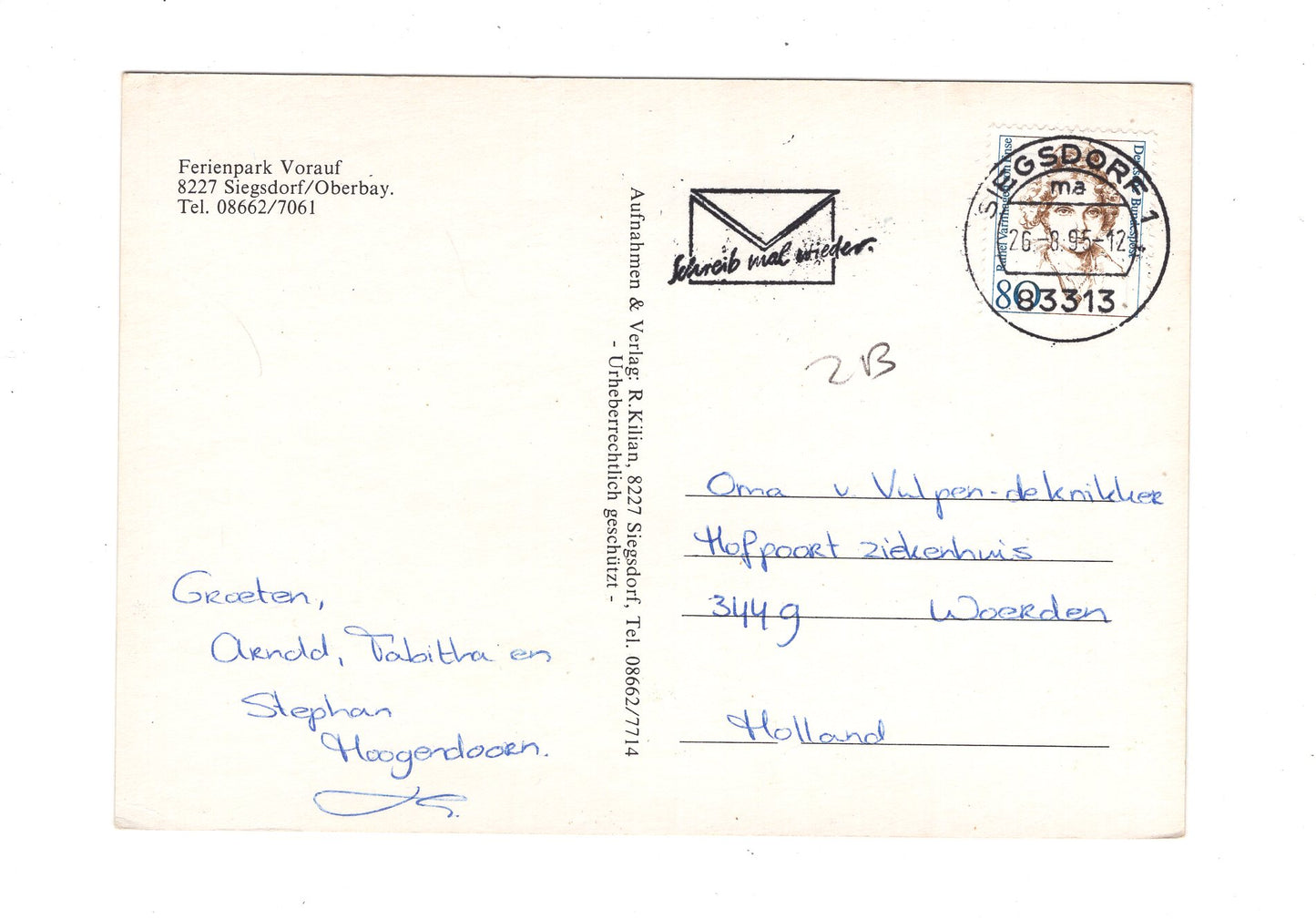 Ansichtskarte Ferienpark Vorauf / Siegsdorf / Oberbayern