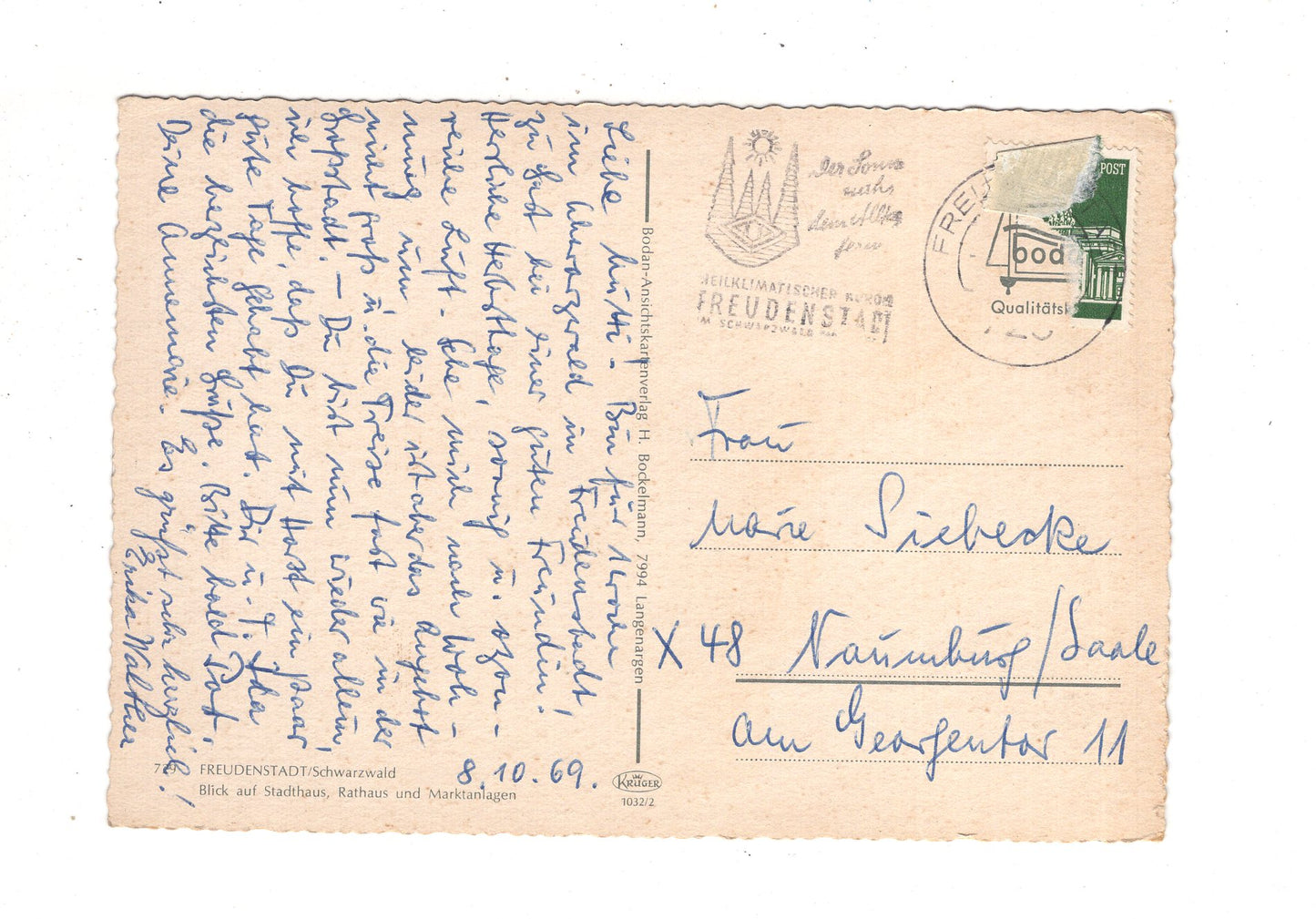 Ansichtskarte Freudenstadt im Schwarzwald / Stadthaus +++ / J1-69