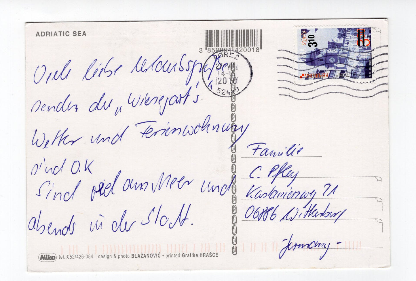 Ansichtskarte Porec / Kroatien