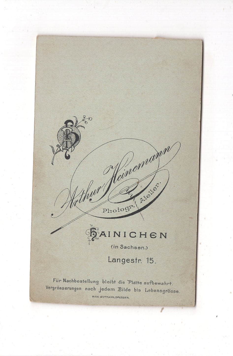 Fotografie Feine Dame - Hainichen um 1900 / CDV L1-28