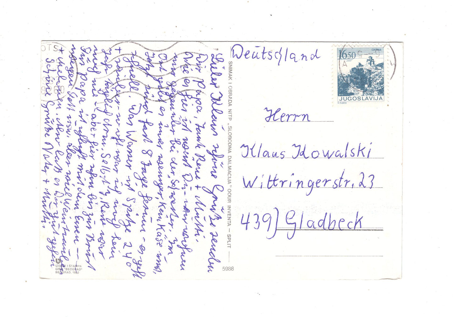 Ansichtskarte Baska Voda / Kroatien / N1-51