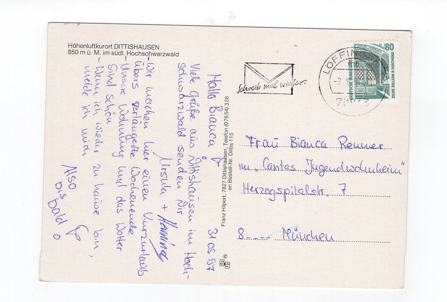 Ansichtskarte Dittishausen im Schwarzwald