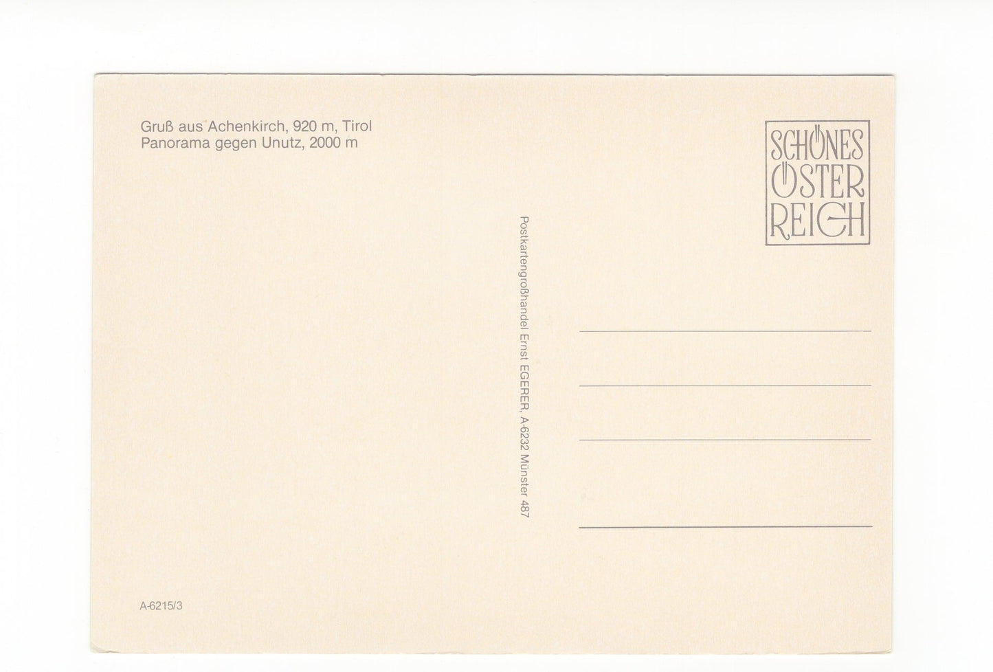 Ansichtskarte Achenkirch / Tirol / Österreich