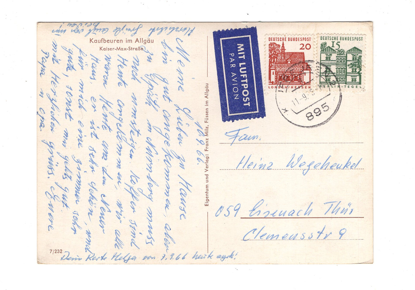 Ansichtskarte Kaufbeuren im Allgäu / Kaiser-Max-Straße / H1-58