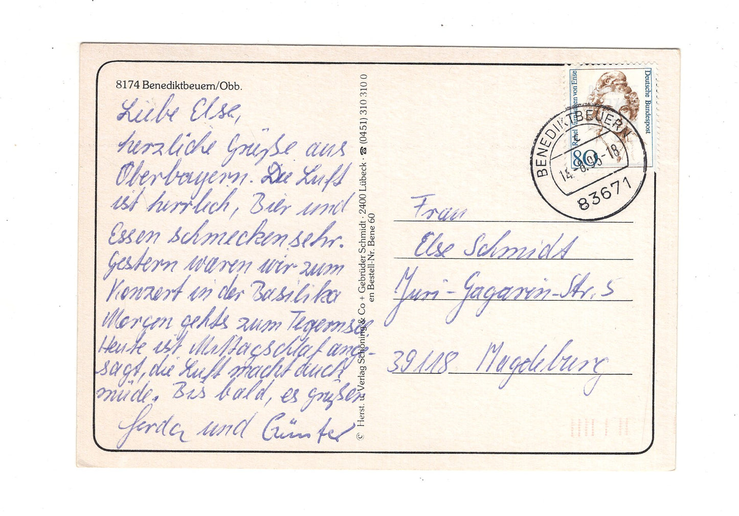 Ansichtskarte Benediktbeuern / Oberbayern