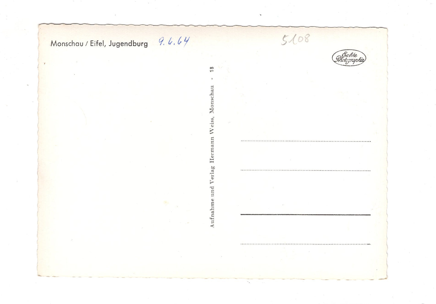 Ansichtskarte Monschau / Eifel / Jugendburg / I1-57