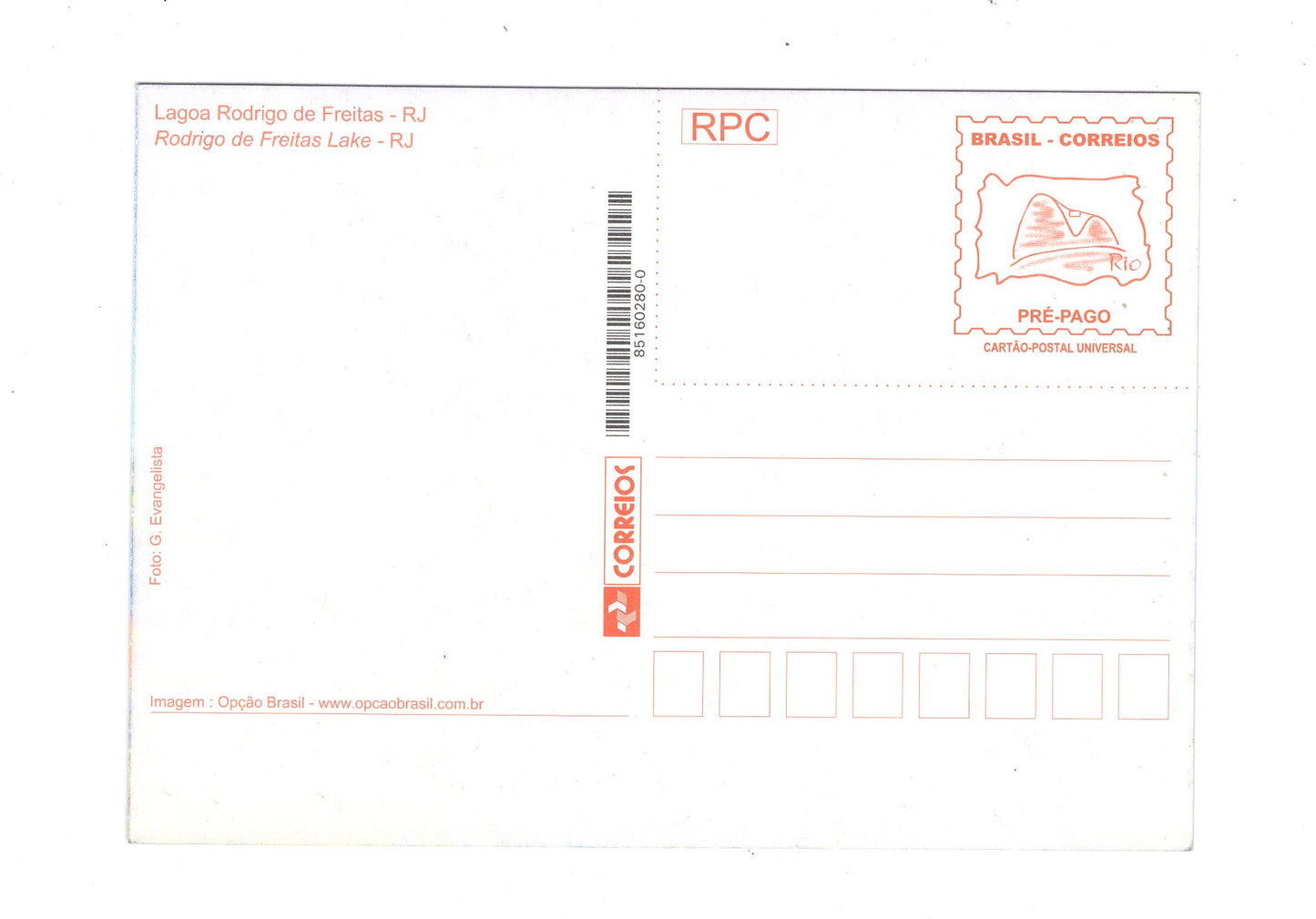 Ansichtskarte Lagoa Rodrigo de Freitas / Brasilien