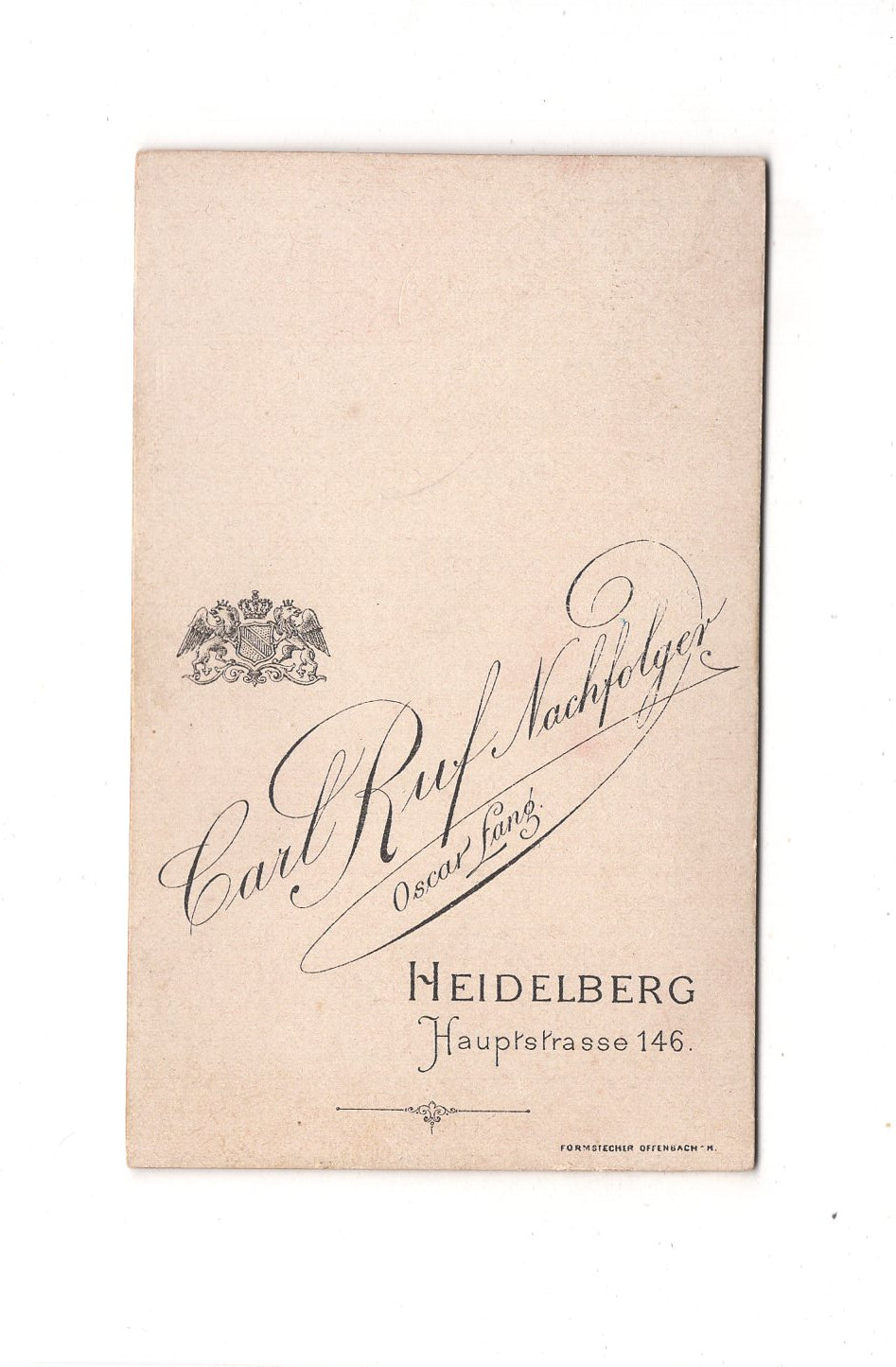 Fotografie Damenportrait - Heidelberg 1890er / CDV C1-07