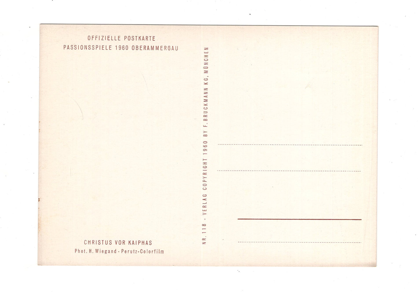 Ansichtskarte Passionsspiele Oberammergau 1960 / Christus von Kaiphas