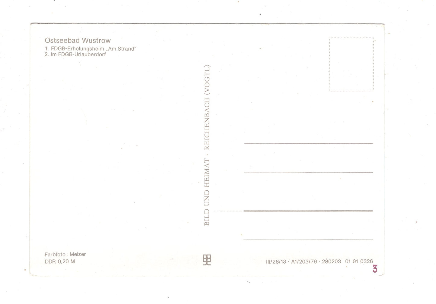 Ansichtskarte Ostseebad Wustrow / FDGB-Urlauberdorf +++ / L1-69