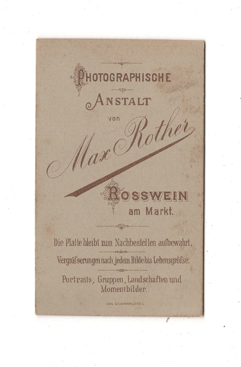 Fotografie Feine Dame - Rosswein 1880er / CDV L1-28