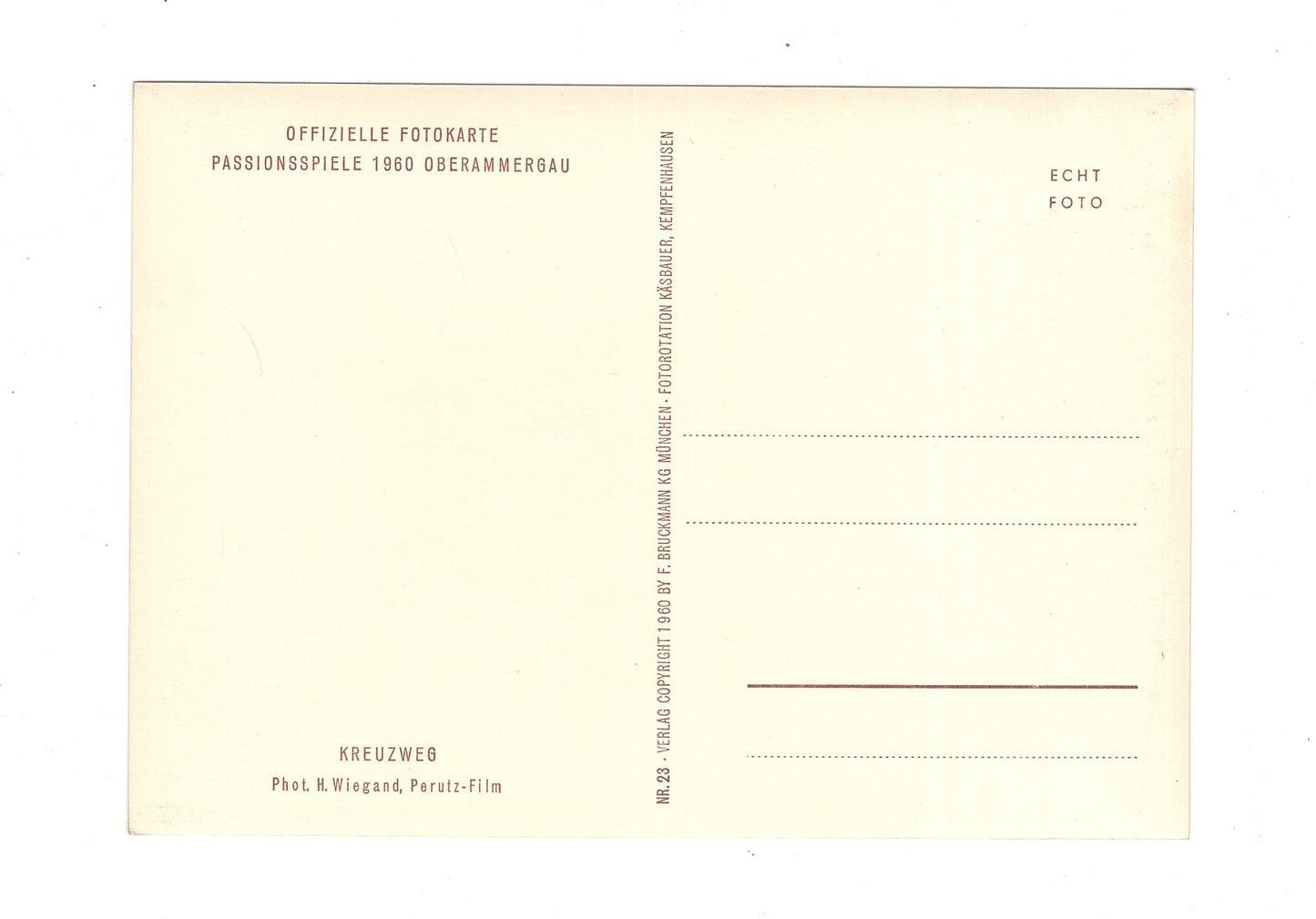 Ansichtskarte Passionsspiele Oberammergau 1960 / Kreuzweg