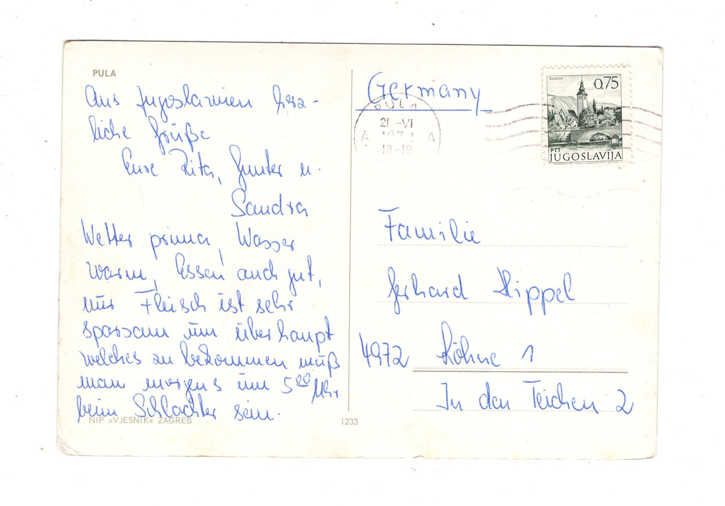 Ansichtskarte Pula / Kroatien / N1-51