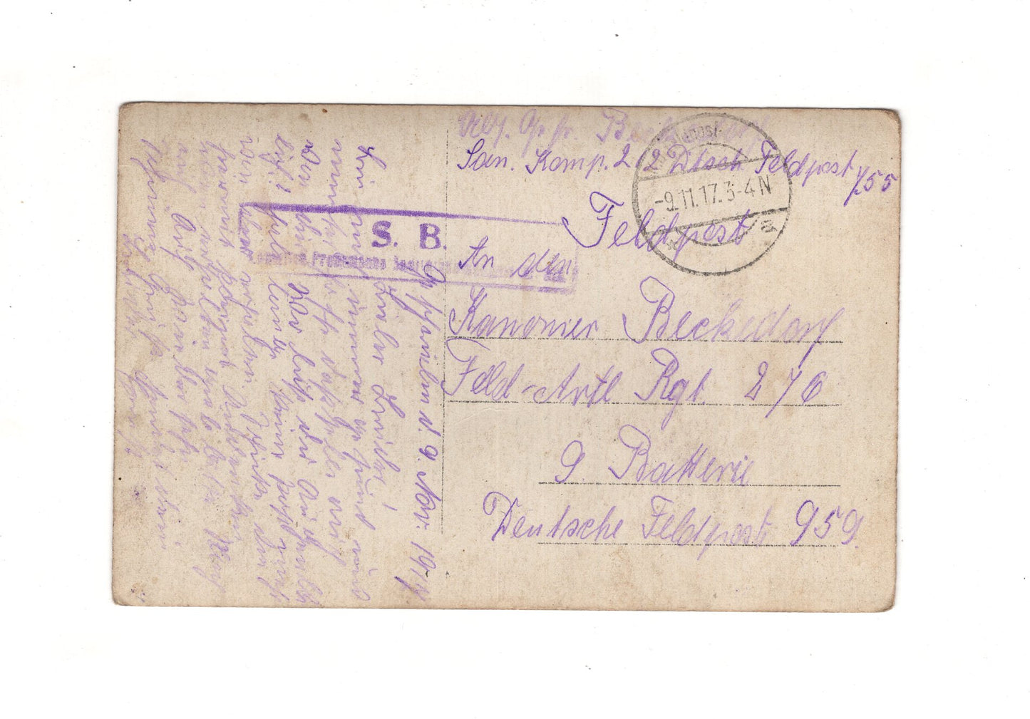 Ansichtskarte / Feldpost / Sanitäts-Soldaten mit Kutsche - 1917