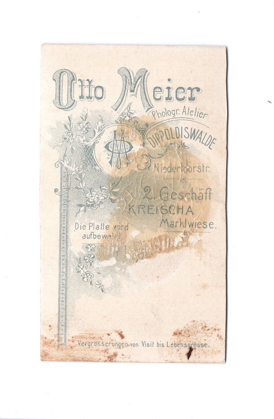 Fotografie Niedliches kleines Mädchen - Dippoldiswalde / Kreischa 1890er