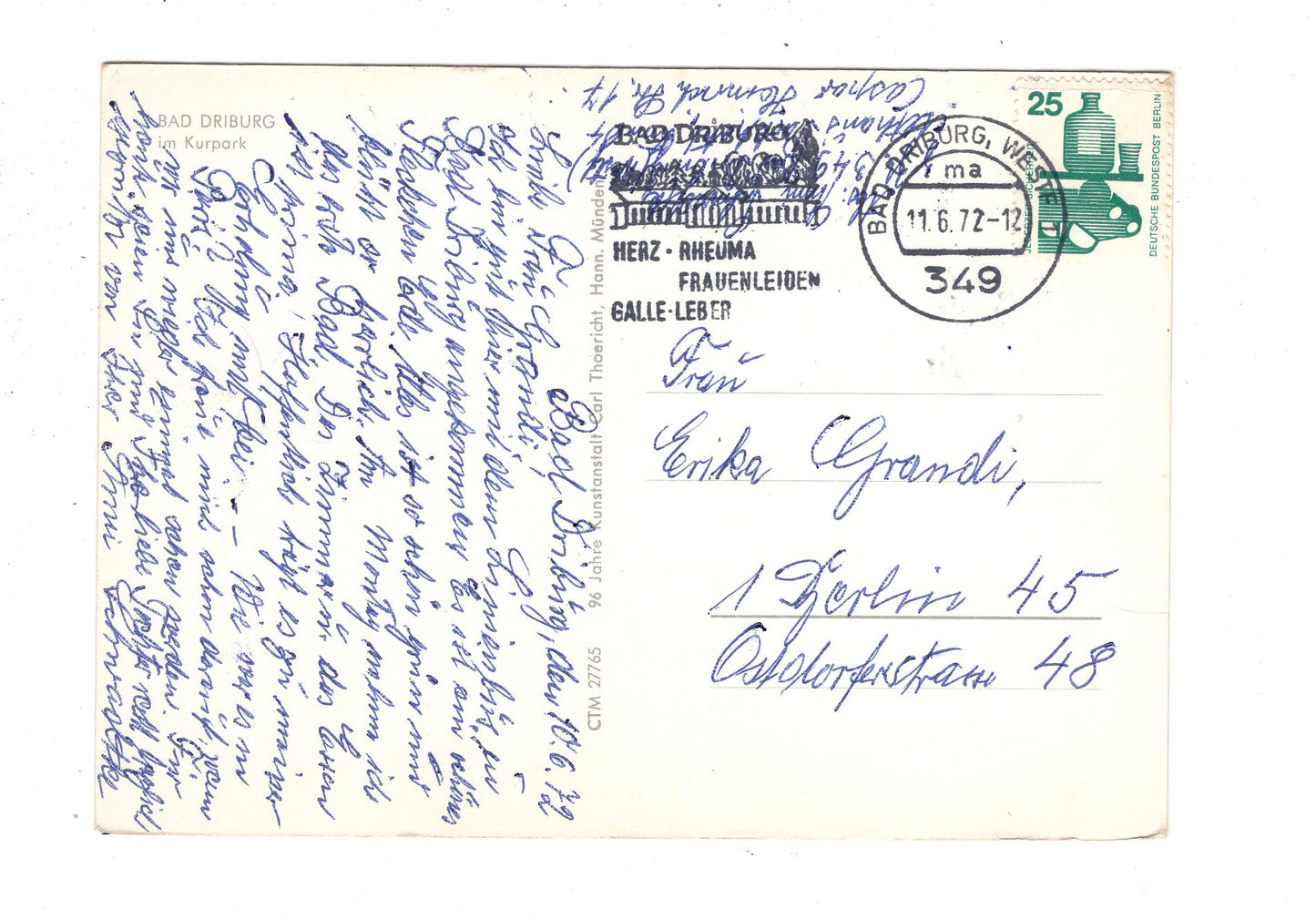 Ansichtskarte Bad Driburg / Im Kurpark / J1-53