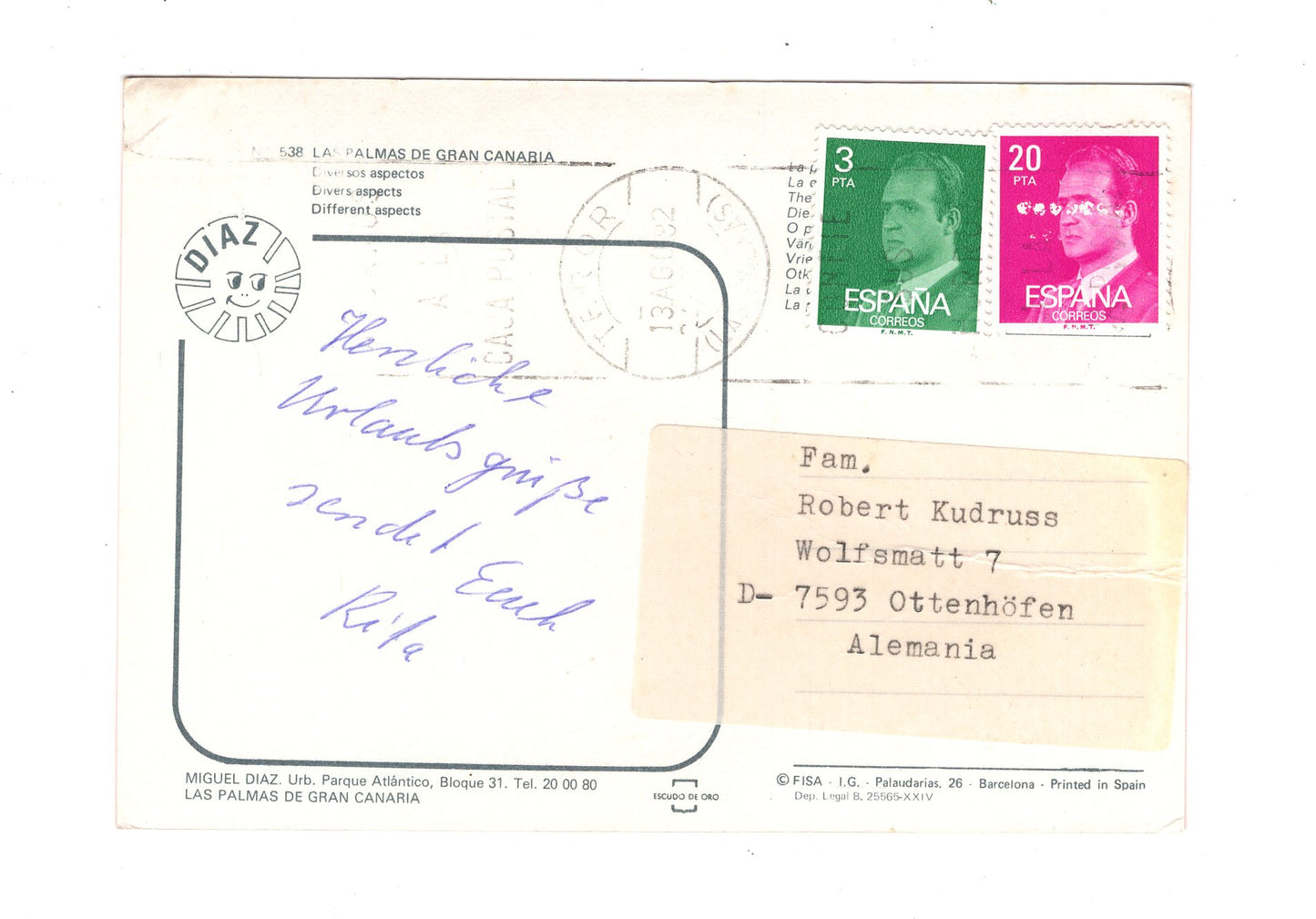 Ansichtskarte Gran Canaria / Spanien