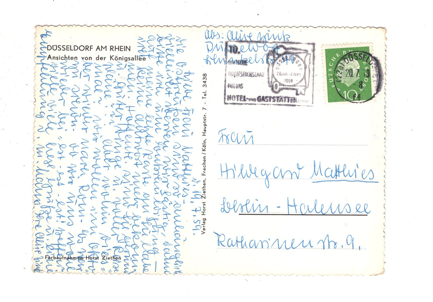 Ansichtskarte Düsseldorf am Rhein / Ansichten von der Königsallee / J1-53