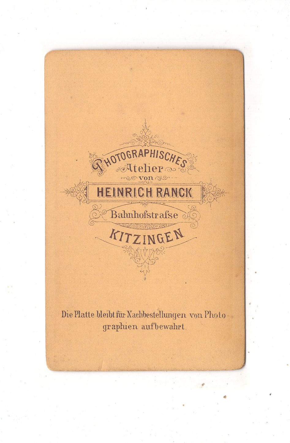 Fotografie Damenportrait / benannt - Kitzingen 1870er / CDV N1-17