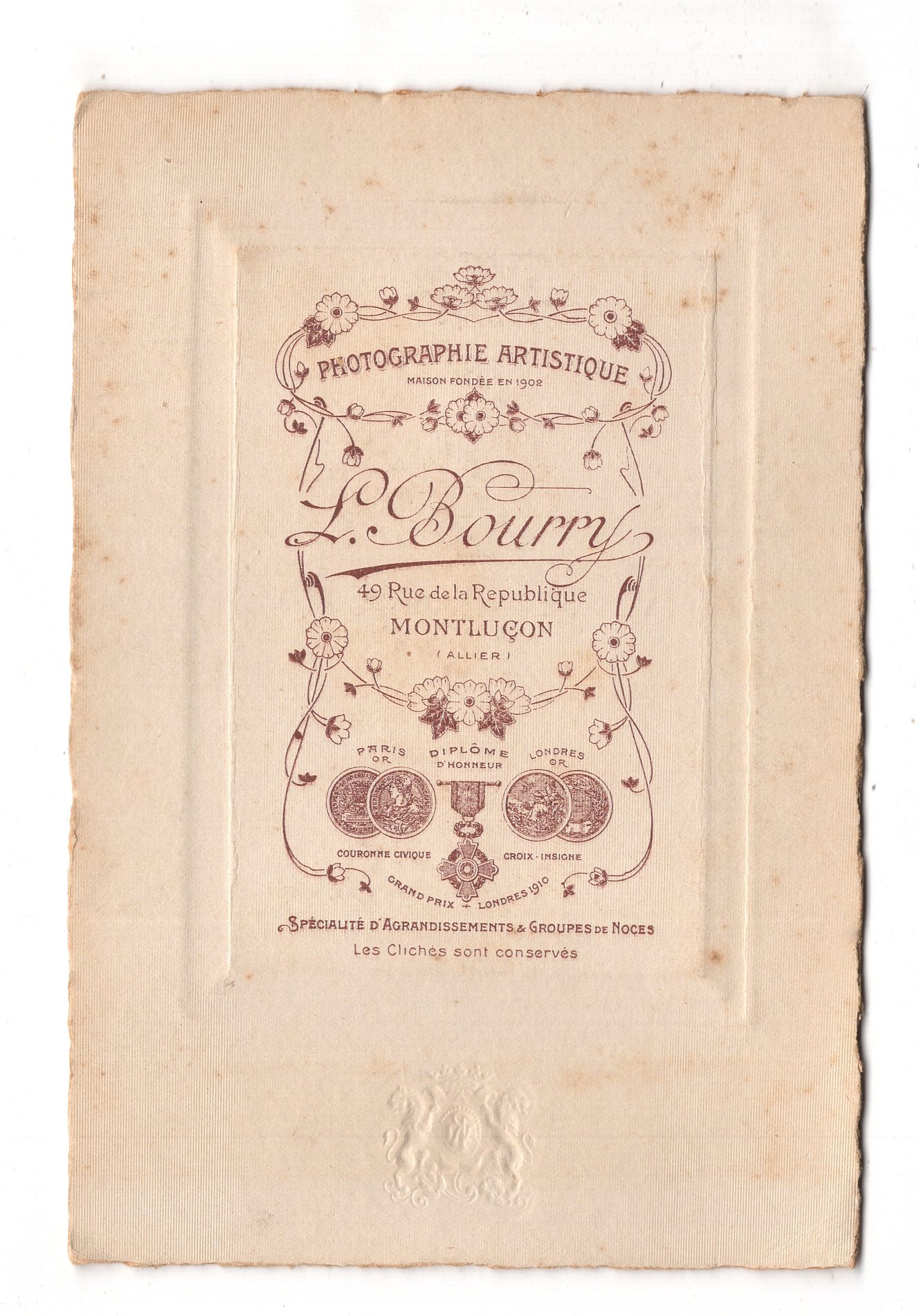 Fotografie Feiner Junge - Montlucon 1910er / CAB U-27