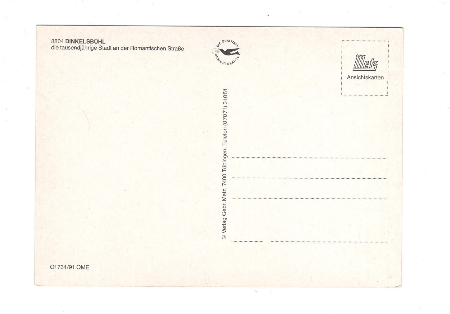 Ansichtskarte Dinkelsbühl an der Romantischen Straße / I1-57