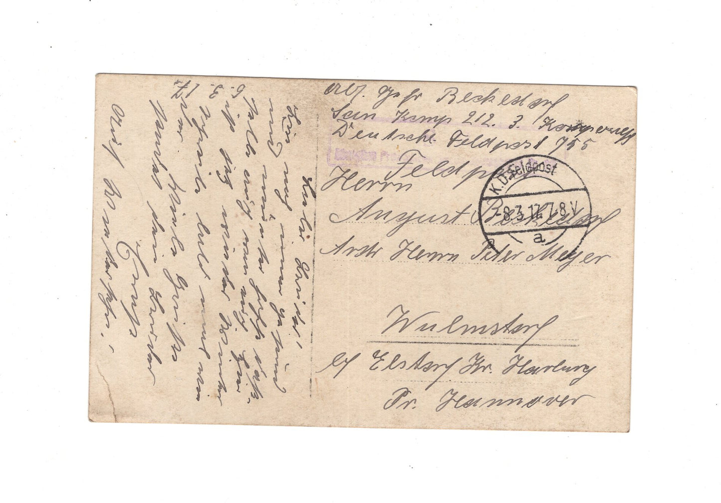 Ansichtskarte / Feldpost Sanitäts-Soldaten - 1917