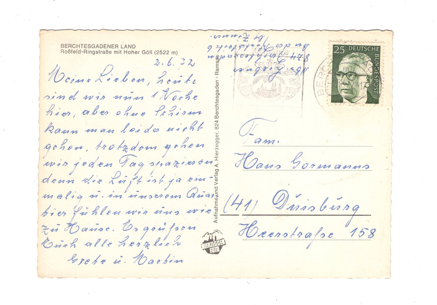 Ansichtskarte Berchtesgadener Land / Rossfeld-Ringstraße mit Hoher Göll