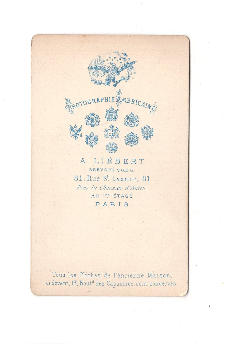 Fotografie Damenportrait - Paris um 1870 / CDV C1-08