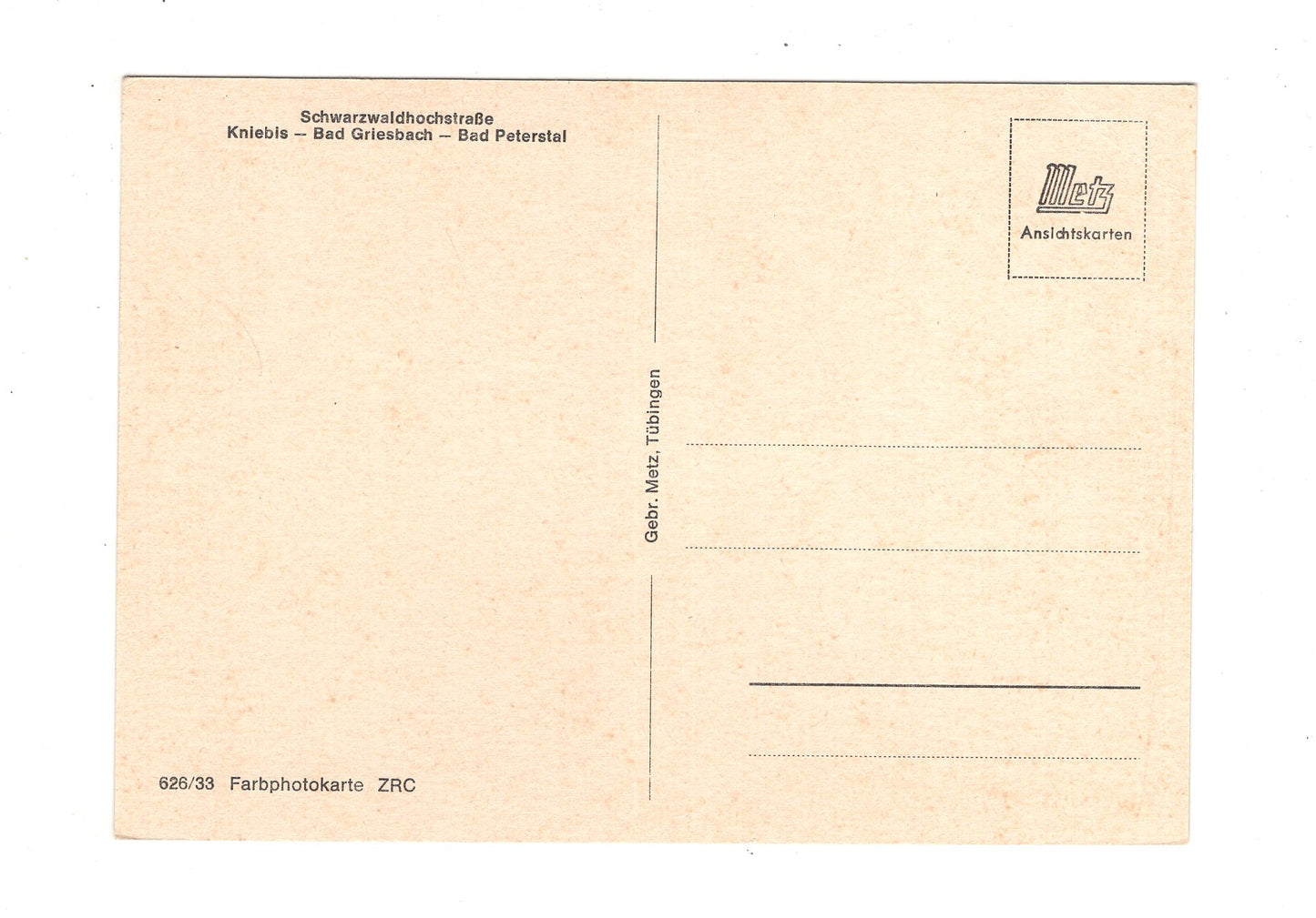 Ansichtskarte Schwarzwaldhochstraße / Kniebis +++