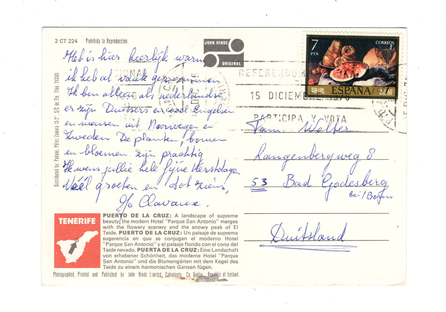 Ansichtskarte Teneriffa / Puerto de la Cruz / Spanien