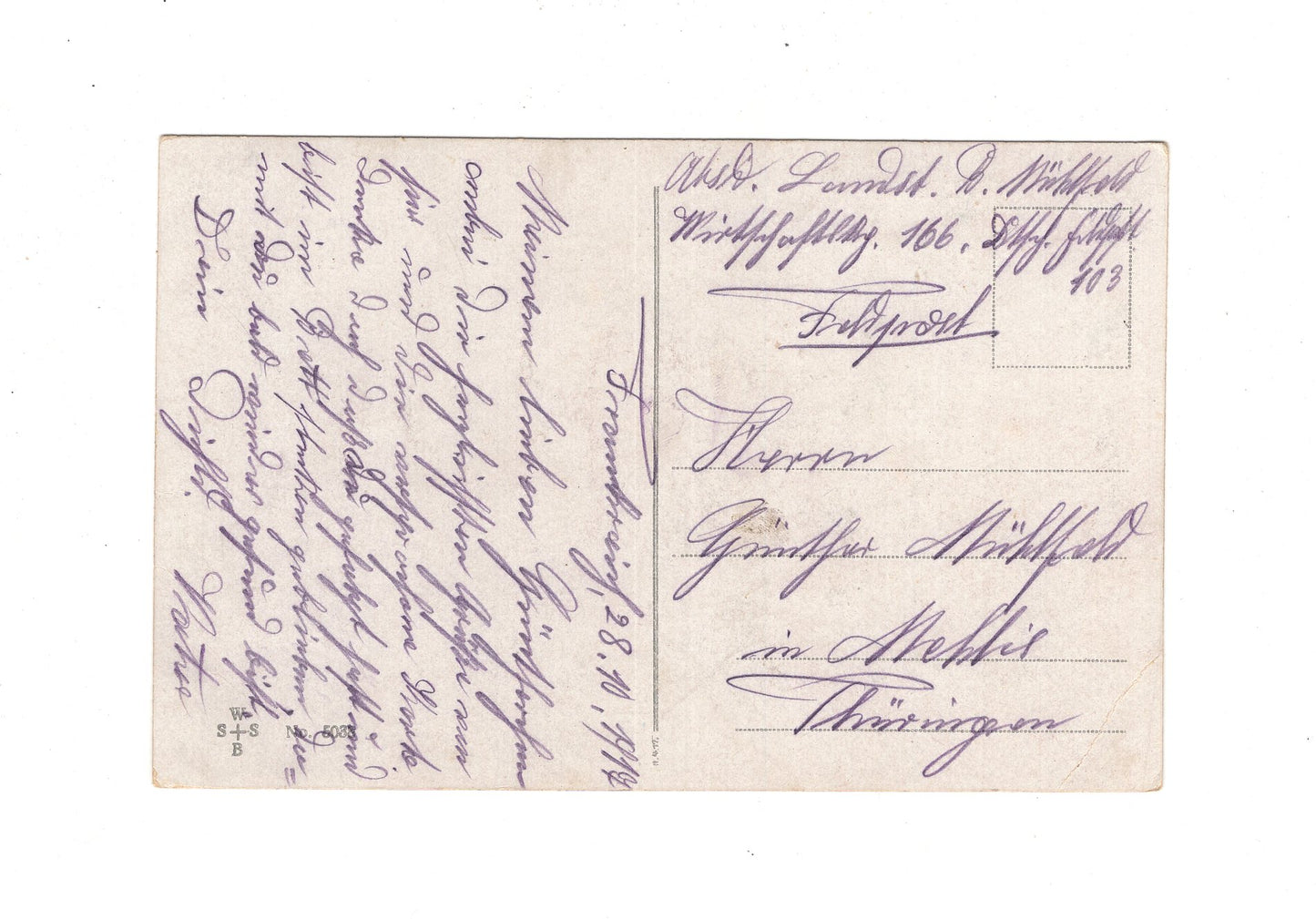 Ansichtskarte / Feldpost / Patriotische Karte - Frankreich 1917