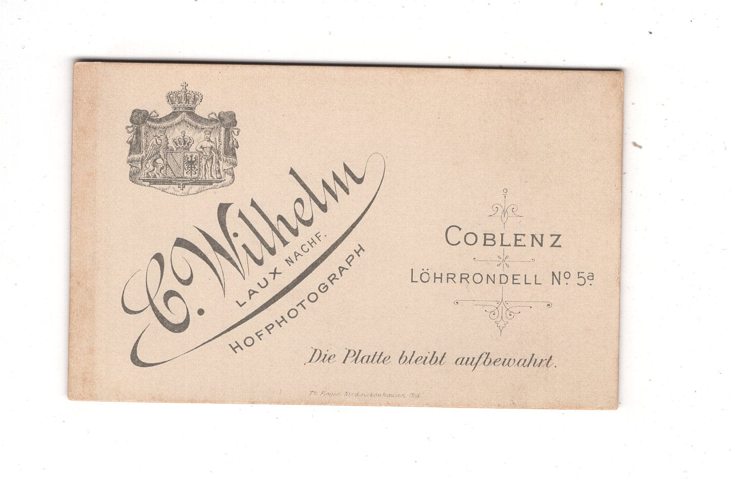 Fotografie Niedliche kleine Kinder - Koblenz 1899 / CDV M1-11