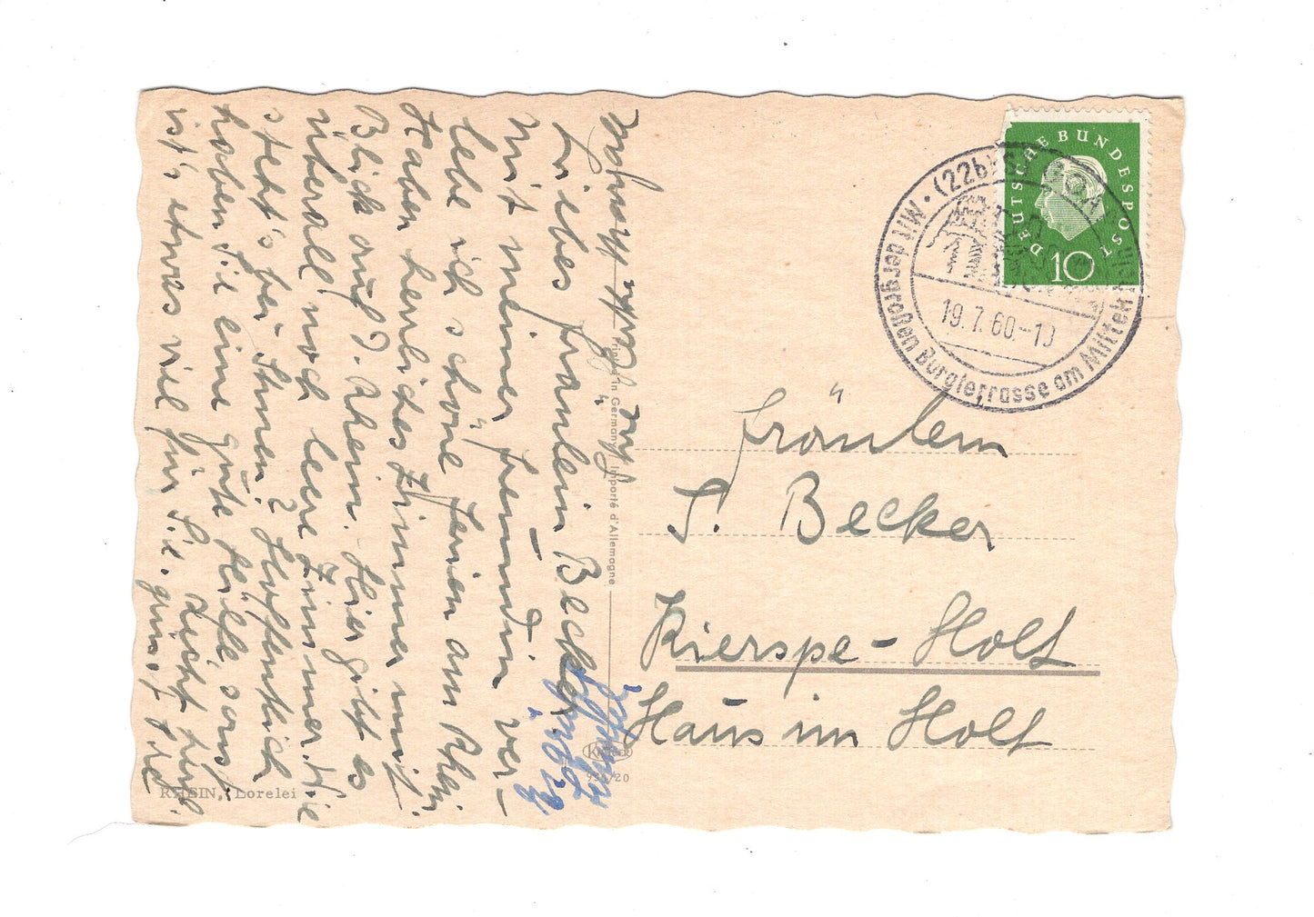 Ansichtskarte Rhein / Loreley