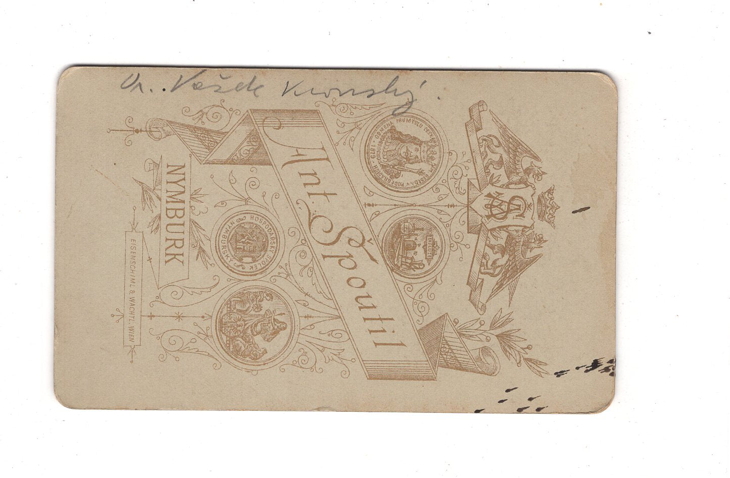 Fotografie Herrenportrait / benannt - Nymburk 1880er / CDV C1-26