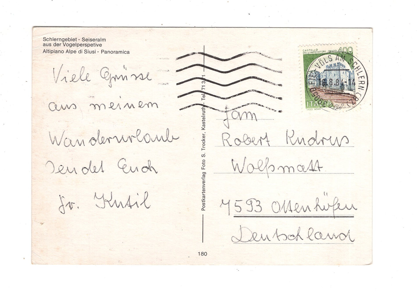 Ansichtskarte Schlerngebiet / Seiseralm / Italien