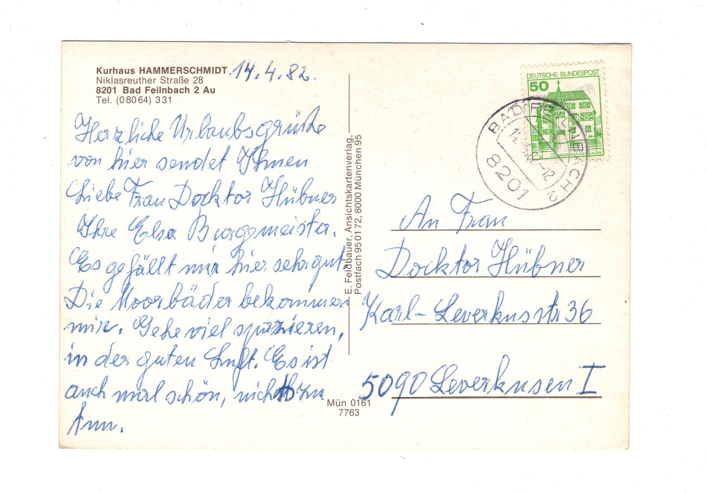 Ansichtskarte Kurhaus Hammerschmidt / Bad Feilnbach 2 Au / I1-57