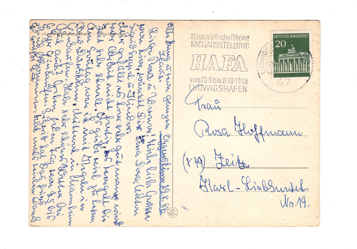 Ansichtskarte Ludwigshafen am Rhein / Ludwigstraße / H1-59