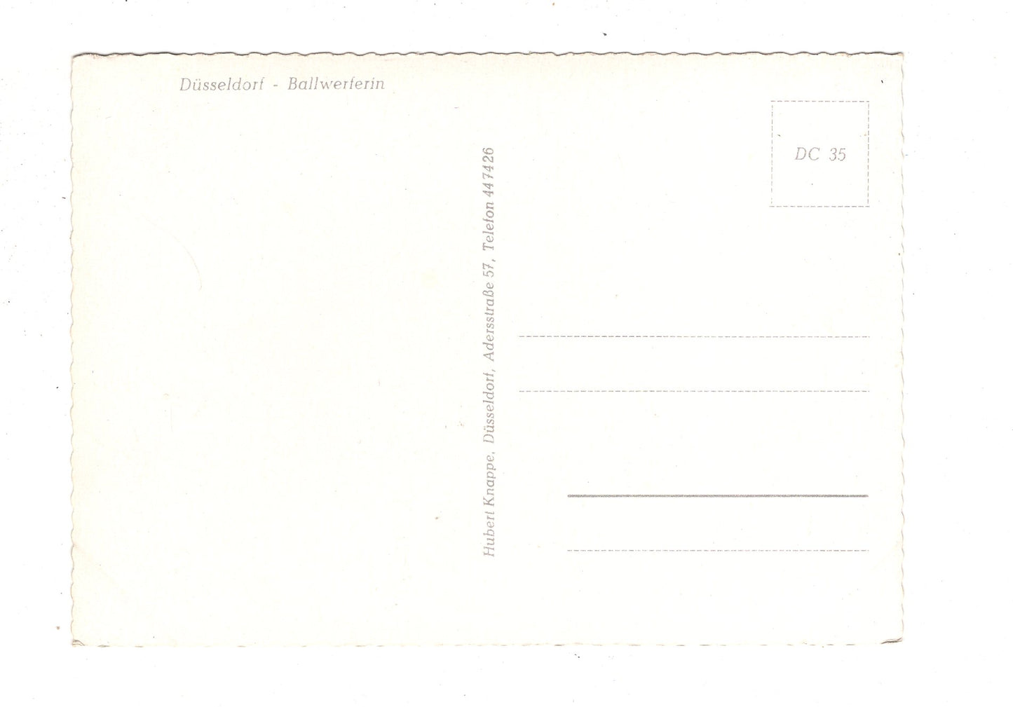 Ansichtskarte Düsseldorf / Ballwerferin / J1-53