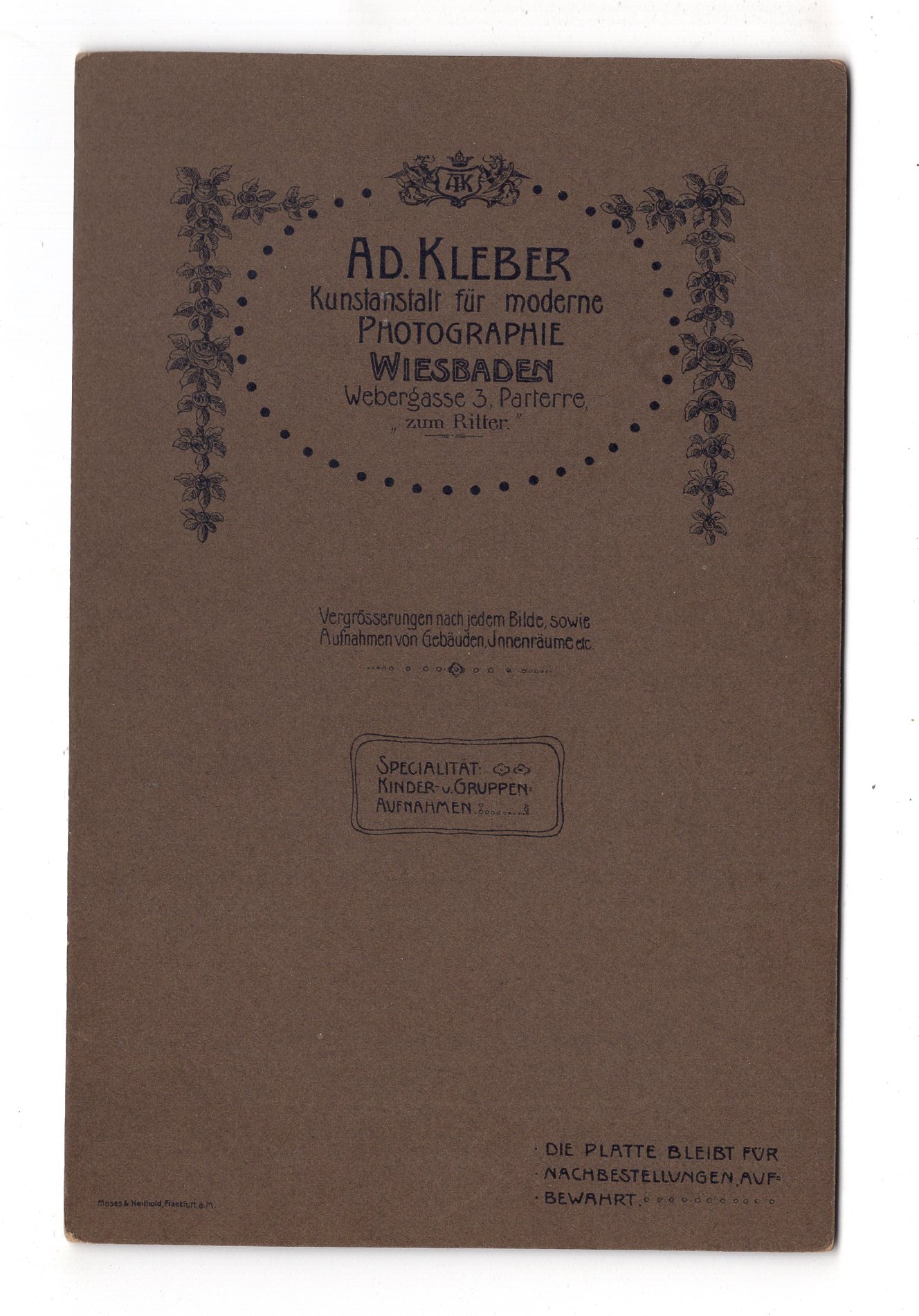 Fotografie Schönes Familienbild - Wiesbaden um 1910