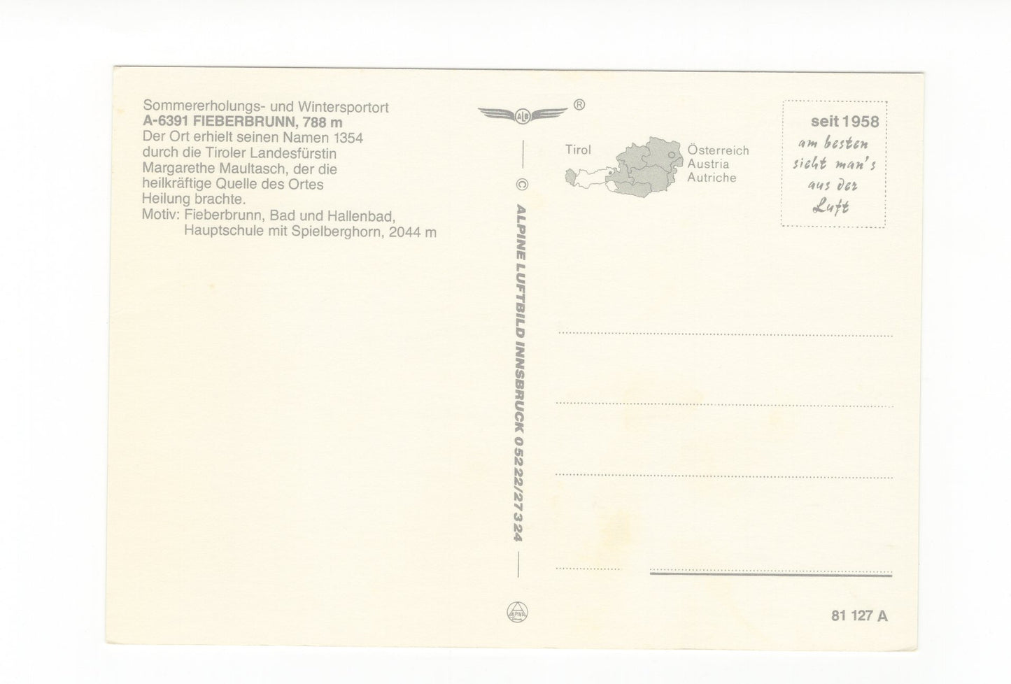 Ansichtskarte Fieberbrunn / Tirol / Österreich