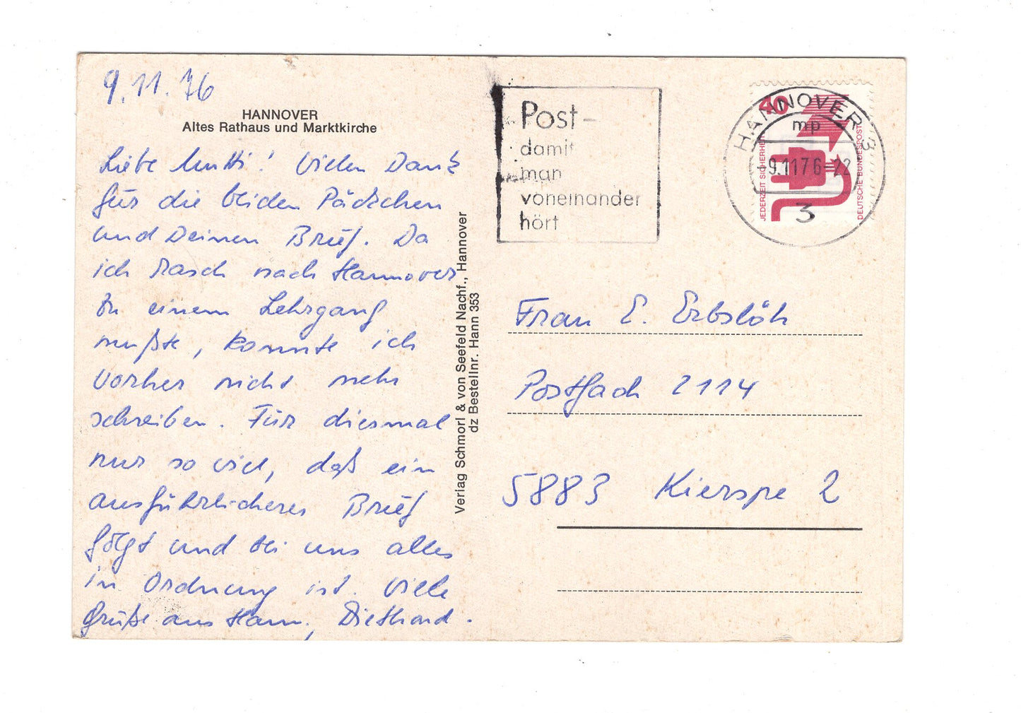 Ansichtskarte Hannover / Altes Rathaus und Marktkirche / G1-62