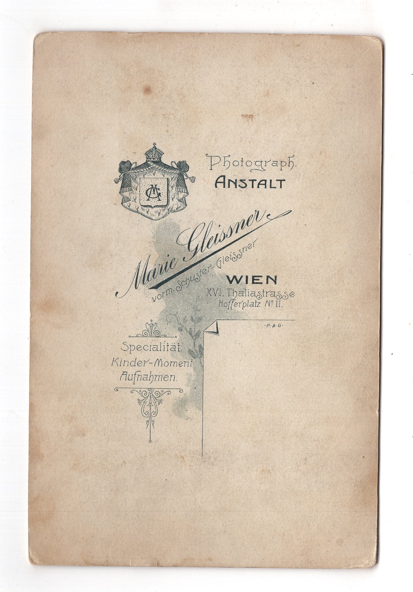 Fotografie Feiner Junge mit Widmung - Wien 1908 / CAB U-28