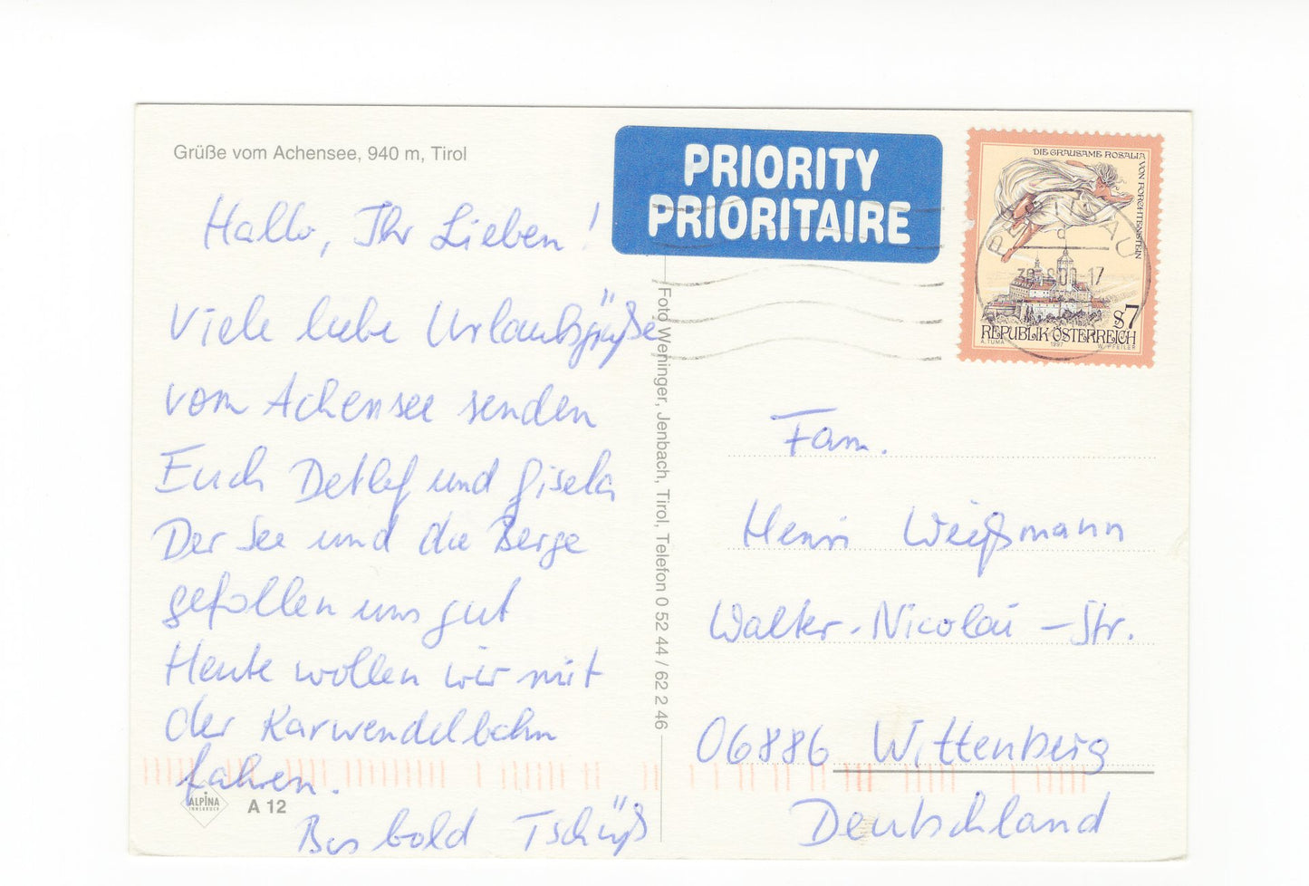 Ansichtskarte Achensee / Tirol / Österreich